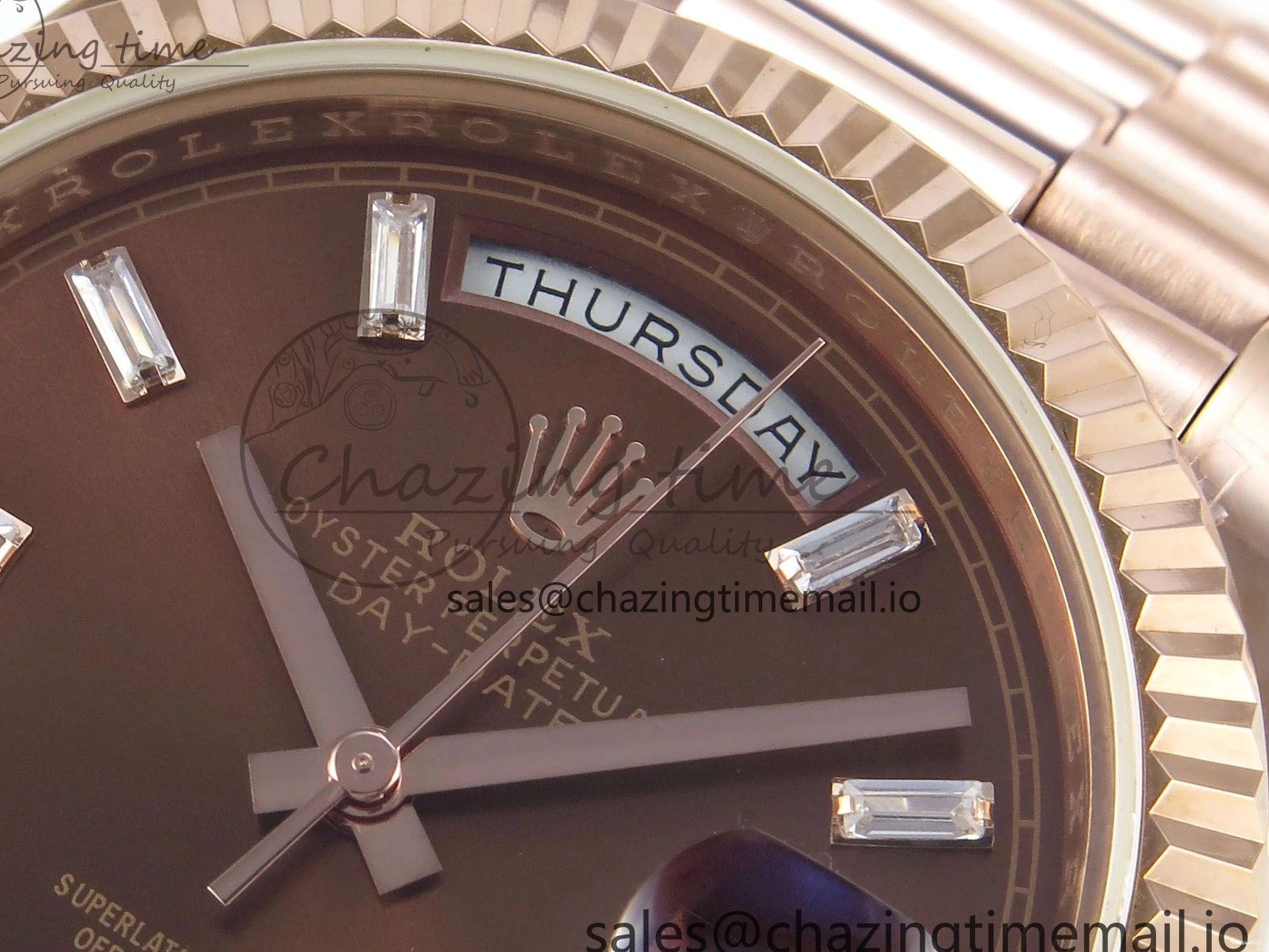 40 Date KF 1:1 (Gain Bracelet Brown Day on VR3255 228235 Edition Dial Weight) Crystal President RG Best 0107